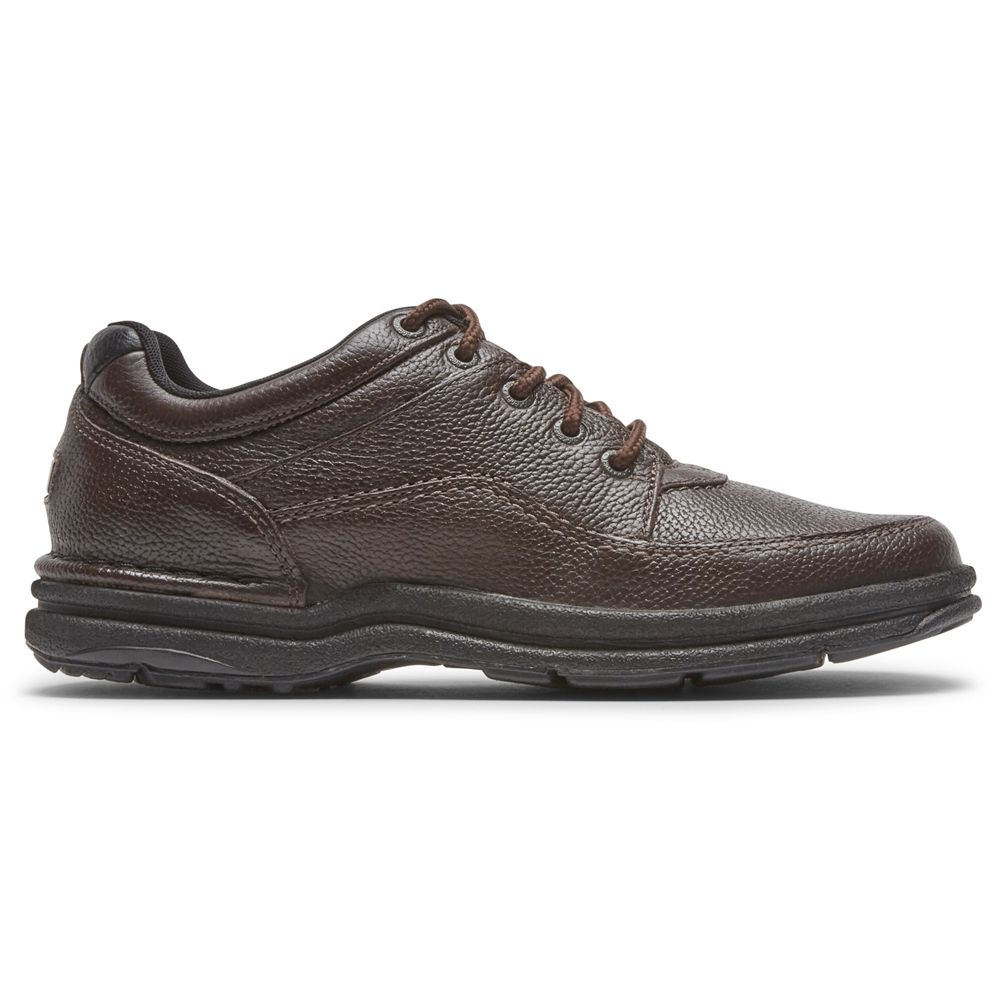 Rockport Men's World Tour Classic Walking Shoes - Brown - USA (4215TYWEQ)